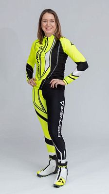 Превью  Комбинезон лыжный FISCHER Nordic W Черный/Лимонный